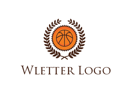 basketball in leaves