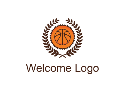 basketball in leaves