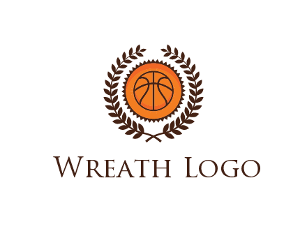 basketball in leaves