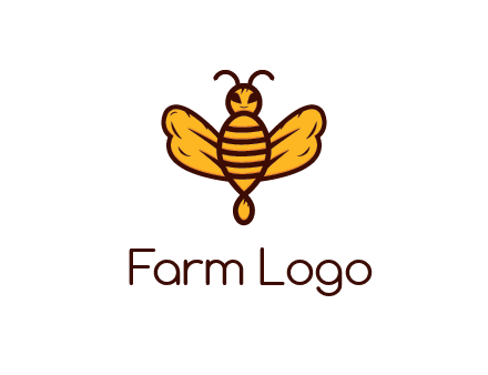 abstract honeybee with face