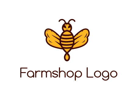 abstract honeybee with face