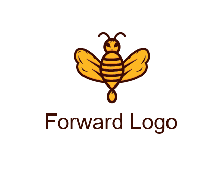 abstract honeybee with face