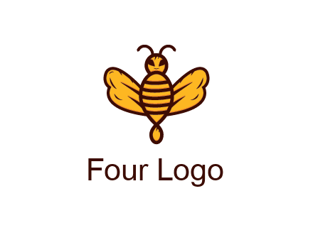 abstract honeybee with face