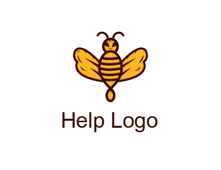 abstract honeybee with face