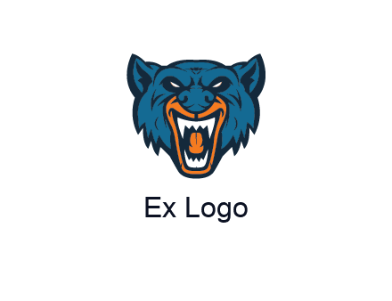 roaring wolf face