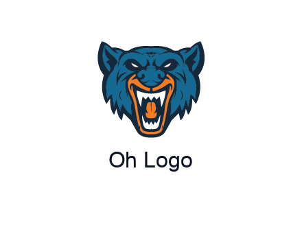 roaring wolf face