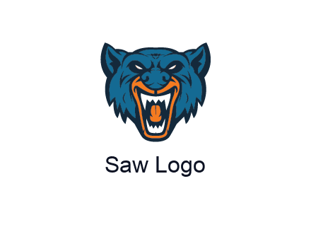 roaring wolf face