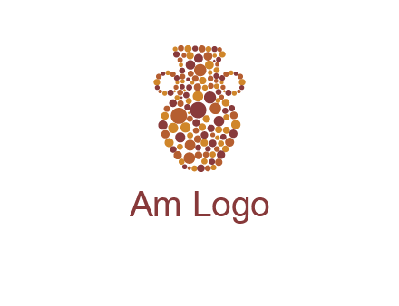 Dotted vase logo