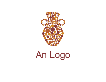 Dotted vase logo