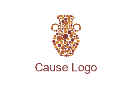 Dotted vase logo