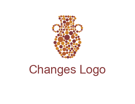Dotted vase logo