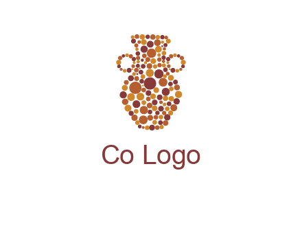 Dotted vase logo