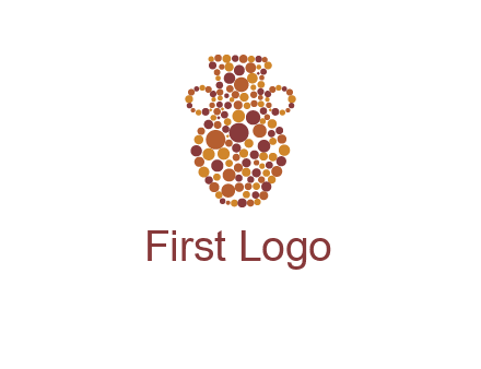 Dotted vase logo