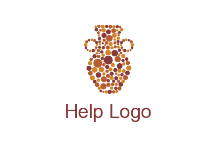 Dotted vase logo