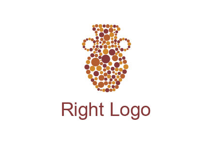 Dotted vase logo
