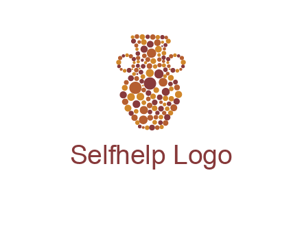 Dotted vase logo