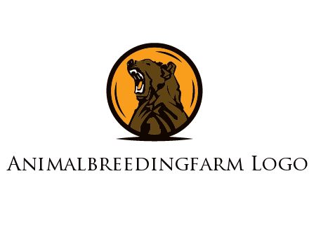 bear roaring in circle