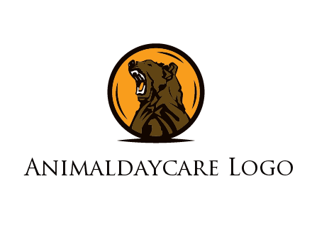 bear roaring in circle