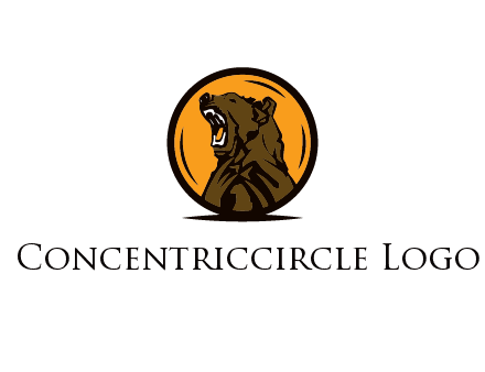 bear roaring in circle