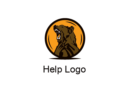 bear roaring in circle