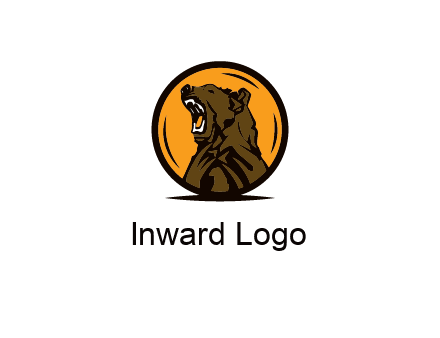 bear roaring in circle