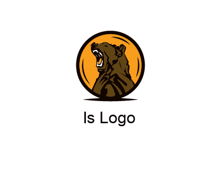 bear roaring in circle