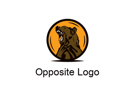 bear roaring in circle