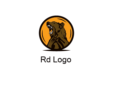 bear roaring in circle