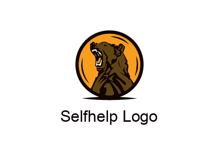 bear roaring in circle