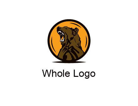 bear roaring in circle