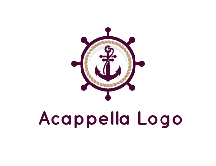ship anchor in ship wheel