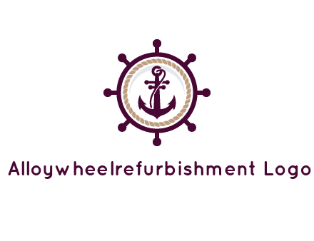 ship anchor in ship wheel