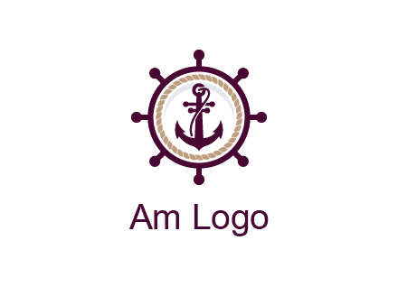 ship anchor in ship wheel