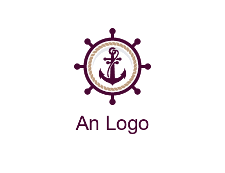 ship anchor in ship wheel