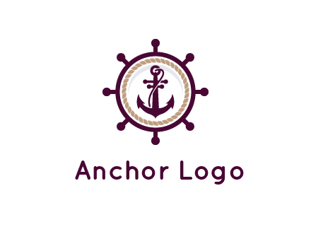 ship anchor in ship wheel