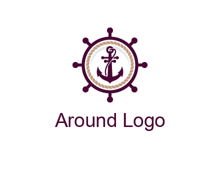 ship anchor in ship wheel