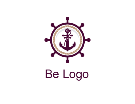 ship anchor in ship wheel