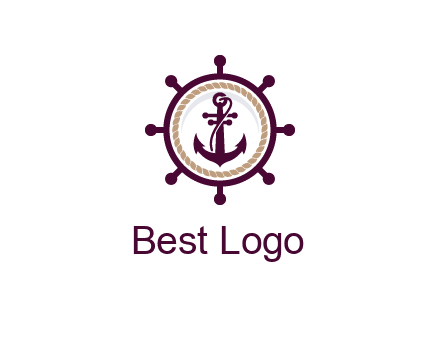 ship anchor in ship wheel