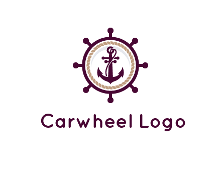 ship anchor in ship wheel