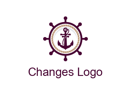ship anchor in ship wheel