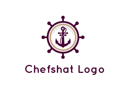 ship anchor in ship wheel