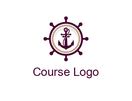 ship anchor in ship wheel