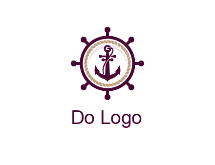 ship anchor in ship wheel