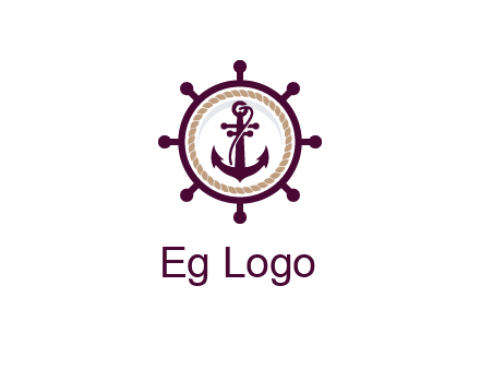 ship anchor in ship wheel