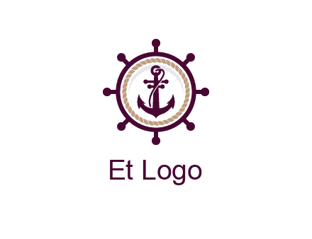 ship anchor in ship wheel