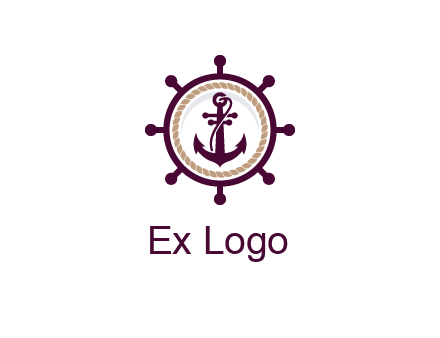 ship anchor in ship wheel