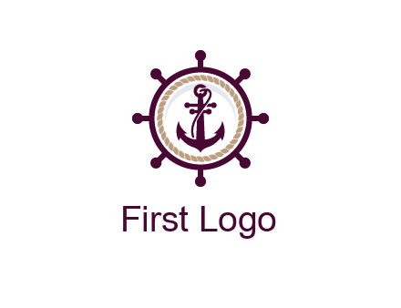 ship anchor in ship wheel
