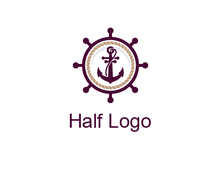 ship anchor in ship wheel