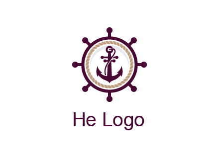 ship anchor in ship wheel
