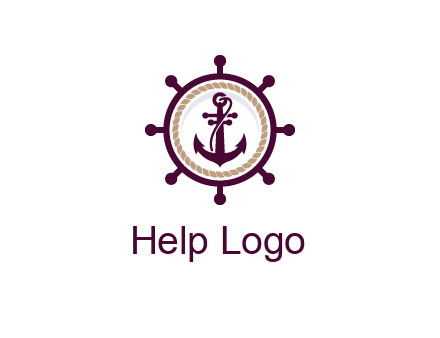 ship anchor in ship wheel